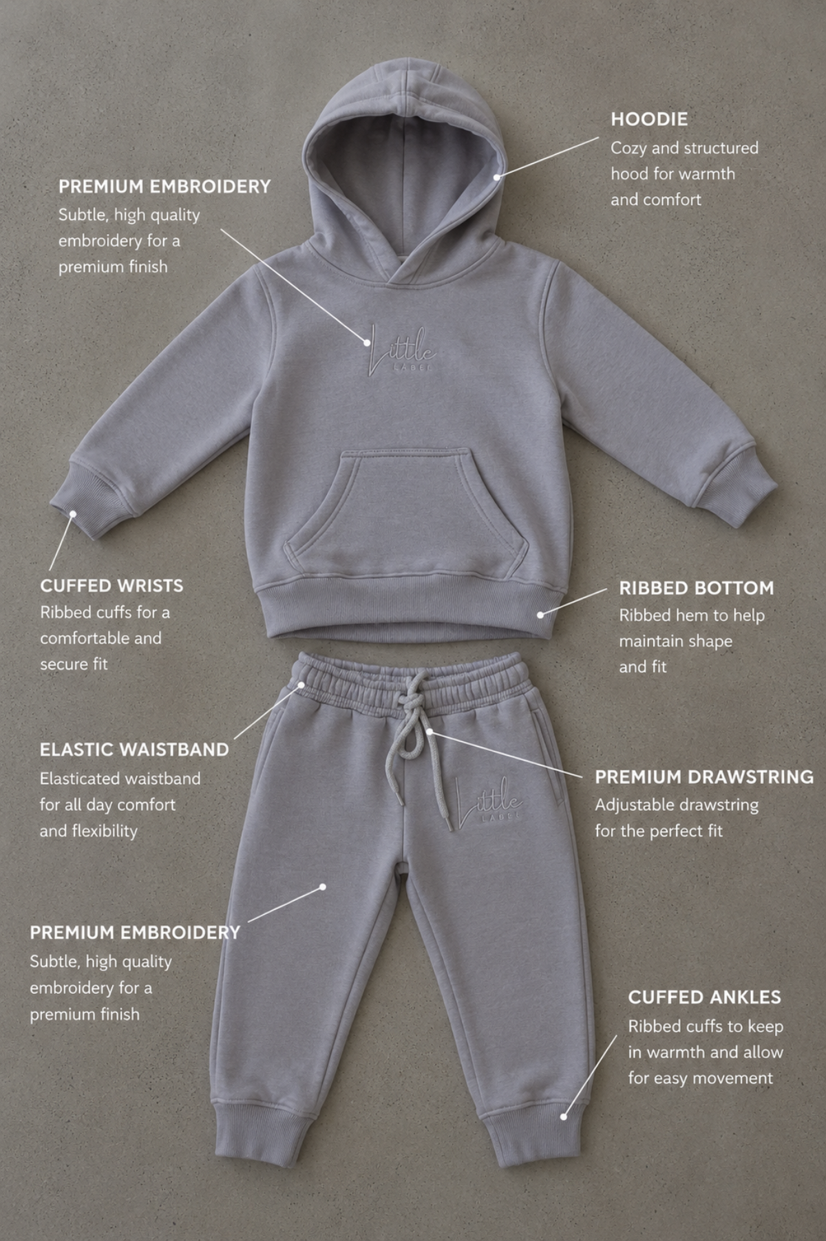 ⚠️ IMPERFECT |Grey Tracksuit Set. 2 for $55 4 for $100