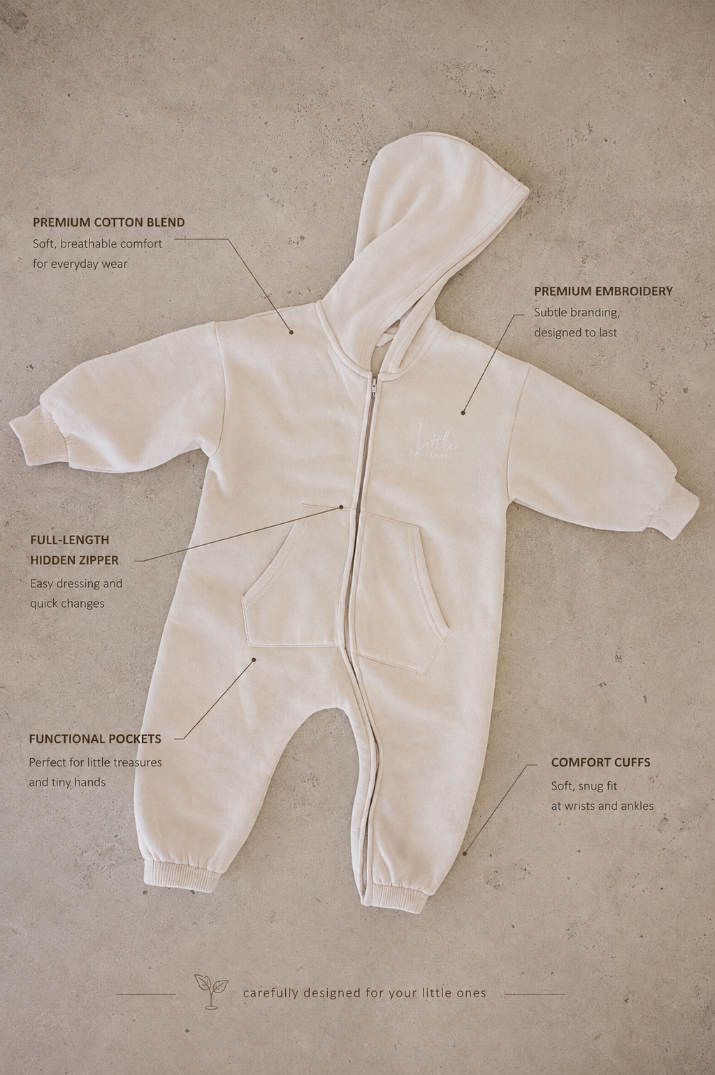 Little Rover Romper - Beige