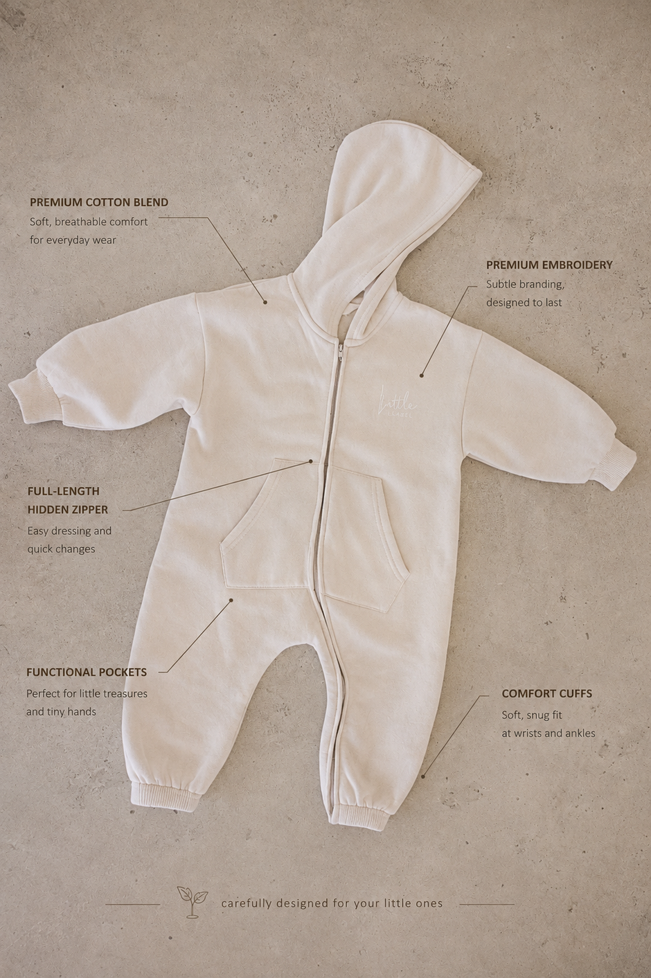 Little Rover Romper - Beige
