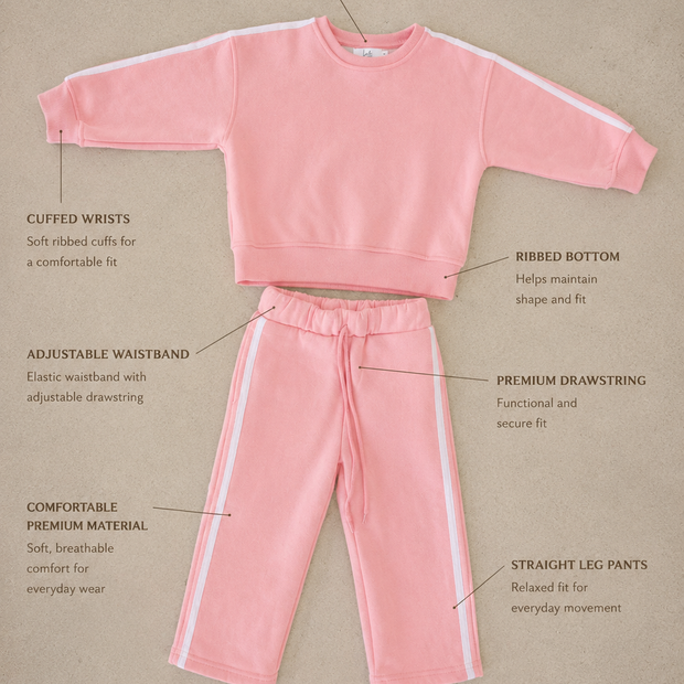 Coral Pink Tracksuit Set