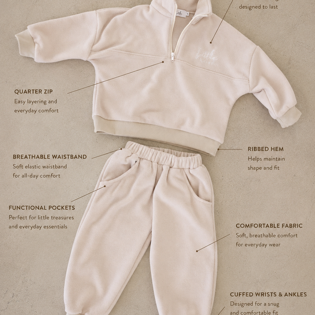Sandy Cove Beige Tracksuit Set