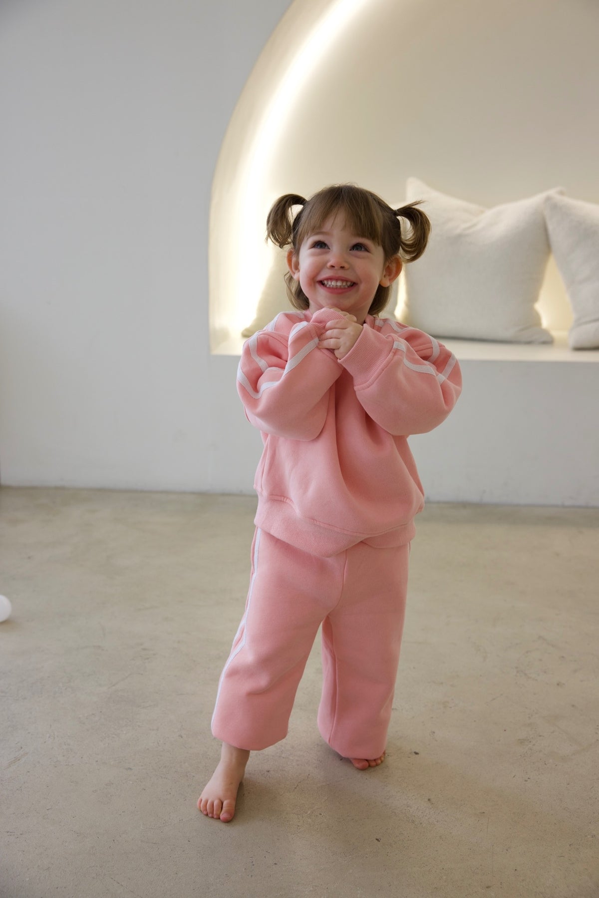 Coral Pink Tracksuit Set