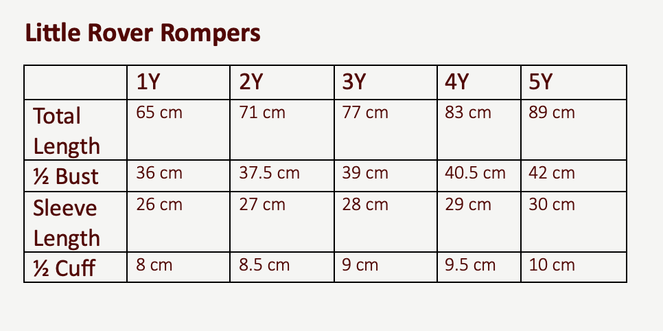 Size Guide