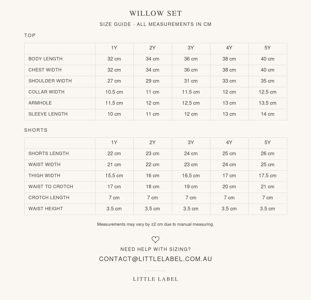 Size Guide